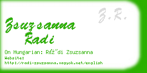 zsuzsanna radi business card